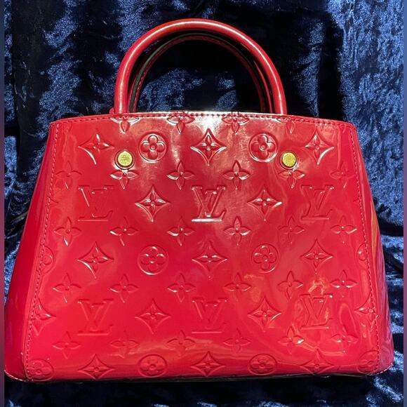 Louis Vuitton Montaigne Red and Pink Vernis Cross body or Shoulder Bag - Picture 2 of 9